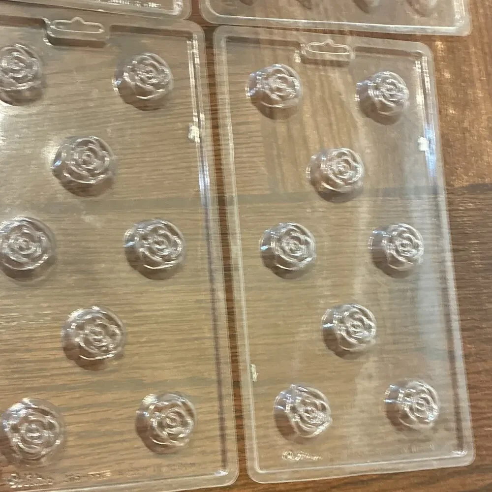 Vintage Wilton Chocolate/Candy Mold Clear Plastic Variety Lot Baking Soap DIY